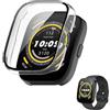 HOMTERN Custodia compatibile con AMAZFIT BIP 5, custodia rigida in policarbonato trasparente con pellicola protettiva in vetro temperato per proteggere lo schermo completa, antiurto, antigraffio