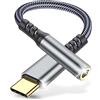 HORJOR Adattatore USB C Jack 3.5 mm per Cuffie, Adattatore Lightning Jack Cuffie, Adattatore Audio USB C a Cavo Dongle Aux per Samsung Galaxy S22 S21 S20, Huawei, Xiaomi