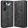 MOJIA Cover per Nubia Neo 5 GT, PU Custodia Antiurto Resistente ai Graffi, Custodia Flip Portafoglio per Telefono con Supporto e Slot per Schede. Nero