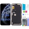 bstdianzi Schermo di ricambio per iPhone 11 Pro da 5,8 pollici, display LCD Touch 3D per modello A2160, A2217, A2215, digitalizzatore con strumenti di riparazione