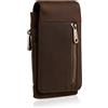 Hengwin Borsa Porta Cellulare da Uomo, Vera Pelle Marsupio per Cintura Smartphone per Samsung S25 S24 S23 S22 Ultra S25+ Custodia per iPhone 16 15 Pro Max/Plus Portafoglio da Viaggio Marsupio Pochette