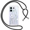 Yoedge Cover con Cordino per Xiaomi Redmi Note 13 Pro 5G/Poco X6 5G 6,67, Trasparente Disegni Fiori Custodia con Collana Tracolla Laccio Collo, Sottile TPU Silicone + PC Case per Redmi Note 13 Pro,01