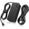KBPRZ Alimentatore 65W USB-C PD Caricatore Tipo C Notebook per Lenovo ThinkPad X1 Carbon, T480 T490, Yoga 720 730, Chromebook 100e