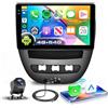 VECHTEL 4G+64G Autoradio Android 15 per Toyota Aygo/Peugeot 107/Citroen C1 2004-2014, 10.1'' In-Cell HD Schermo Tactile co Carplay Android Auto senza Fili GPS Wi-Fi USB Bluetooth FM RDS Camera