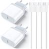 Rfish Caricatore USB C per iPhone 16, caricabatterie Type C per iPhone 15/16 Pro/Plus, adattatori di alimentazione USB C da 20W, cavo di ricarica rapida per iPad Pro, spina di ricarica rapida con 2m