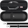 BOVKE Custodia da Trasporto per Beats Pill - Altoparlante Bluetooth portatile, Nuova Borsa Porta Altoparlanti Wireless Beats Pill con Tasca Extra in Rete per Cavi di Ricarica, Accessori, Nero + Nero
