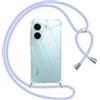 Pnakqil Cover per Xiaomi Poco X8 Pro 5G con Cordino, Trasparente Custodia con Laccio Tracolla Cellulare Girocollo Collana Protettiva per Xiaomi Poco X8 Pro 6,59, Viola