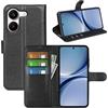 JIUNINE Cover per XIAOMI Poco X8 Pro, Custodia Portafoglio Libro in Pelle Sintetica Antiurto Cover Flip Case con, Carta Fessura, Supporto Stand, Fibbia Magnetica, Nero