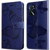 DENDICO Cover per Oppo A16 4G / Oppo A16s / Oppo A54s, Portafoglio Custodia in PU Pelle per Oppo A16 4G / Oppo A16s / Oppo A54s, Antiurto Cover a Libro con Slot per Carte, Blu