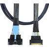 Chenyang Câble d'extension PCI-E 5.0 Mini Cool Edge IO MCIO STR PCI-E Slimline SAS 8i 74 broches mâle vers MCIO 74 broches mâle 50cm cavo RAID per server da, SFF-8484 SAS, da 32 pin