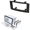 Audioproject A254 - Mascherina-2-DIN universale per autoradio compatibile con: SVW Volkswagen Touareg 7L 2003-2010 VW T5 Multivan Caravelle Transporter - nero