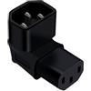 HuaLiSiJi Adattatore da C14 a C13 90 Gradi 10A 250V IEC 320: C14 Spina Maschio a C13 Presa Femmina per Computer, Monitor, Espansione di Potenza (Curvato Verso il Basso)