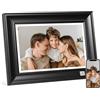 KODAK Cornice Digitale WiFi Cornice Foto Digitale 10 pollici, FHD 1920 * 1200 Touchscreen, Cloud Cornice Elettronica in Legno con Memoria da 32GB, Condivisione di Foto, Video e Musica via USB o App