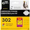 France Toner - 302 - Cartucce d'Inchiostro Compatibili per HP 302 Colori - Alta Capacità - per Stampanti HP DeskJet 1110, 2130, 2132, 2134, 2136 e OfficeJet 3830 Series (302 Colori)
