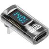 chenyang Adattatore display digitale USB C, USB 4.0 tipo C maschio a femmina, angolo di 90 gradi, 40 Gbps, 8 K@60 Hz, trasferimento dati PD 140 W, ricarica rapida, misuratore di potenza, tester