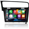 EZoneTronics Android 13 Autoradio per VW Golf 7 MK7 Golf VII 2012-2020 con Wireles Carplay Android Auto 10,1'' Touch Screen Navigazione GPS Bluetooth USB WiFi SWC FM/RDS Radio Player 2G RAM + 32G ROM