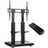 ONKRON Supporto TV Motorizzato 50-120 pollici, Carico Totale 120 kg, VESA 200x200-900x800 mm, Carrello Porta TV con Ruote Elettrico, Supporto Televisore da Terra, Regolabile in Altezza, Nero TS2811E-B