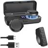 OBEST TWS - Cuffie Bluetooth per casco da moto, senza fili, con custodia di ricarica, Bluetooth 5.3 & ANC, cancellazione attiva del rumore, batteria da 1900 mAh, lunga durata, facile montaggio con