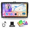 Motorsi 4+64G Android 15 Autoradio per VW Passat Golf Touran Polo Skoda Seat Altea, Touchscreen HD 9''1280P CarPlay Android Auto Radio,Bluetooth,EQ,WiFi,OBD2 e Telecamera di Retromarcia AHD+Mic