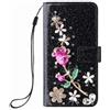 BLOTECH Protezione per OPPO A80 5G Cover Bling Bling Glitter Brillantini Brillante Nero Wallet Case Libro Leather Magnetico Flip Protettiva Portafoglio ID Slot Cover per OPPO A80 5G,Rosa