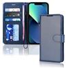 TECHGEAR Cover iPhone 13 - Custodia Portafoglio in Pelle Sintetica con TPU Antiurto, Funzione di Supporto con Slot per Schede e Cinturino da Polso per iPhone 13 (6,1 Pollici 2021)