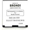 Generico Batteria per Brondi Amico Mio 4G, W16, 1200mAh, 3,7V capacità e prestazioni pari all'originale, batteria specifica per Brondi amico mio 4G, NON compatibile con Brondi amico mio 3G. Nuova produzione.