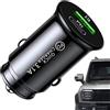 Buerfu Adattatore per caricabatteria per telefono da auto,Adattatore per porta di ricarica per auto - Caricabatterie per telefono da auto a doppia porta A+C - Adattatore per caricabatterie USB
