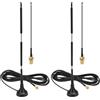 Meshnology 2 tasti Mesh 868 MHz Lora Antenna 10 dBi Gain Outdoor Long Range Magnetic Base Antenna 29 cm Omni SMA Male per ESP32 LoRa V3 & V4 Development Board LoRa Module with 10 cm Extension Cable