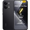 XIAOMI POCO X8 Pro Max, Smartphone 12+512GB, Dimensity 9500s, Batteria 8500mAh (typ), Display AMOLED ultra luminoso, Fotocamera da 50MP con OIS, Nero, Garanzia 2 anni+1 anno extra, Caricatore non incluso