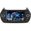 Erisin 7 pollici 8-Core 4GB+64GB Android 13 Autoradio Bluetooth 1 din GPS Navigatore per FIAT Fiorino Qubo Citroen Nemo Peugeot Bipper, CarPlay senza fili Android Auto WiFi DAB+ USB RDS DSP FM OBD2