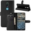 betterfon - Custodia per Nokia 2.4, con chiusura magnetica, scomparti per carte di credito per Nokia 2.4, in pelle PU, colore: Nero