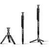 SIRUI Monopiede per Fotocamera SVM-145, Monopiedes Fotografico da 145cm in Carbonio con Piedini, Regolazione Rapida Dell'Altezza in un Passaggio, Monopiede da Viaggio per DSLR, Carico Massimo 10kg