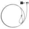 TOOQ TQCLKC0025 - Cavo di sicurezza per laptop con chiave, argento, 1,5 metri