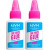 NYX Professional Makeup The Face Glue Gripping Primer Base Trucco Idratante 24h Formula Vegana con Sciroppo d'Acero e Acido Poliglutammico per Tutti i Tipi di Pelle - 2 Spray da 35ml
