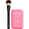NYX Professional Makeup Buttermelt Blush in Polvere 02 Butta Together con Burro Mango Mandorle e Karité + Pennello Viso Pro Brush Buffing con Setole Arrotondate - Set da 2