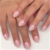 Radiella 32 pezzi unghie finte color rosa latte, unghie ovali corte adesive, artificiali mandorla, finte lucide per donne, look da salone a casa (#02)