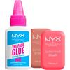 NYX Professional Makeup Buttermelt Bronzer Viso in Polvere 03 Deserve Butta 5g + Blush in Polvere 12h 04 U Know Butta 5g + The Face Glue Gripping Primer Base Makeup Waterproof e Trasparente 35ml
