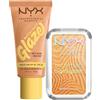 NYX Professional Makeup Fondotinta Buttermelt Glaze Colore 02 Vanilla Bean Butta SPF 30 Coprenza Modulabile 30ml + Illuminante Buttermelt Highlighter Colore 30 Butta Bling Finish Perlato 5g - Set da 2