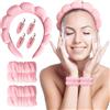SCROLIEY Di Polsini per il Lavaggio del Viso,Clip di Anatroccolo,Polsini Morbidi Elastici per Lavaggio di Viso per Donna Braccialetti Assorbenti,per la Cura Della Pelle, il Lavaggio e la Doccia