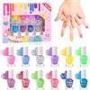 ETYJO Set di smalti per bambini per ragazze - 12 colori atossici per bambini piccoli smalto per unghie sfoderabile ad asciugatura rapida, set di smalti per bambini