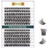 Lanciley 144 ciuffetti di ciglia finte singole, naturali, a fascia sottile, morbide, riutilizzabili, kit di extension per ciglia fai da te a casa, per principianti e trucchi, curvatura C/D,