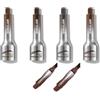 YOMACY Maybelucky - Pennello per sopracciglia, pennello angolato per sopracciglia e cioccolato, matita per trucco naturale per sopracciglia, anti-sbavature, portatile, impermeabile, opaco (1 set)