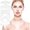 EDK Set completo di 11 dischetti antirughe e antirughe, per collo e viso, anti-età, per la cura della pelle, con cuscinetti antistrappo