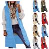 Kobilee smanicato donna, Gilet Lungo Donna Invernale Caldo Piumino Donna 100 Grammi Smanicato con Cappuccio Piumino Giacca Imbottito Cappotto Gilet Trapuntato Leggero con Zip, Taglia S-5Xl