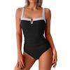 Generico 2026 Costume Bikini Donna Assorbente Mare Ciclo Slip Lingerie Body Sexy Intero Piscina Curvy Contenitivo Due Pezzi Fascia da Bagno Vita Alta Bianco Boxer Brasiliana IT(Nero,XXL)