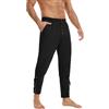 YAOHUOLE Pantaloni medievali da uomo, in cotone e lino, stile pirata vichingo, con coulisse in vita e lacci regolabili alla caviglia, Nero , L