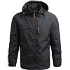 Kobilee Giacca Uomo Estiva Montagna Poncho Antipioggia Softshell Ripiegabile Giacca Trekking da Lavoro con Cappuccio Giacca Impermeabile Lunga Leggera Giacca a Giacca Antipioggia Traspirante Moto