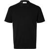 Selected Homme Slhberg SS Knit Polo Noos Uomo, Nero, XL