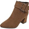 Kobilee Stivaletti Donna Invernali Chunky Pelle Comode Ankle Chelsea Boots con Tacco Scamosciati Bassi Stringati Stivali Calzino Stivaletti Cowboy Autunnali Eleganti Morbidi Anfibi
