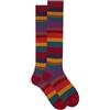 Gallo Calze lunghe uomo cotone bordò righe multicolor a sette colori
